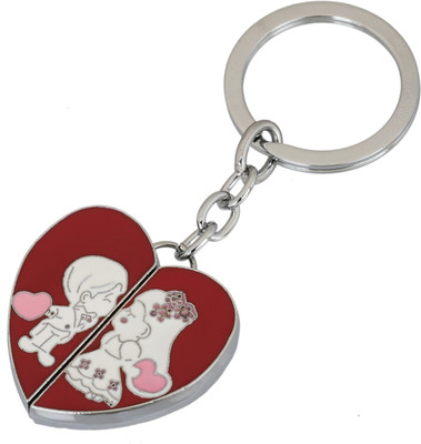 

Gadge Gadge Heart Shape Red Color Inside Couple Key Chain