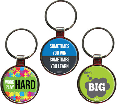 

QuoteSutra Success Set of 3 Quote Metal Key Chain
