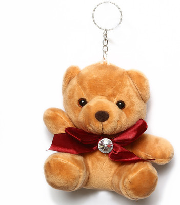 

Lotus E BIG COFFEE TEDDY BROWN BOW Key Chain