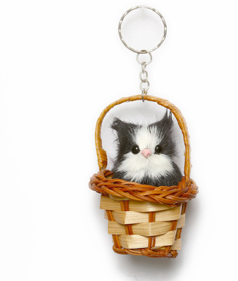 

Lotus E BIG BASKET BLACK KITTEN Key Chain
