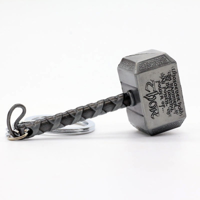 

MK MK Thor Hammer Marvel Avengers Superhero Silver Metal Ring Key Chain