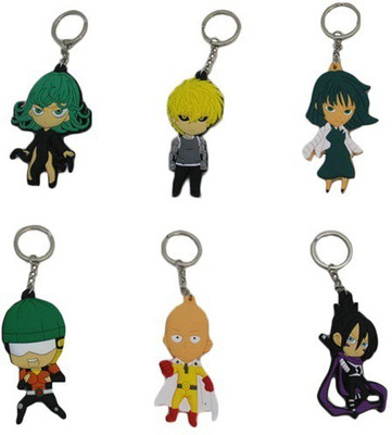 

Bidheaven Anime One Punch Man Saitama PVC Figures Collectible Keychain Keyring Pendants - 6pcs Set Key Chain