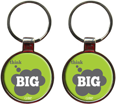 

QuoteSutra Think Big Quote Set of 2 Metal Key Chain