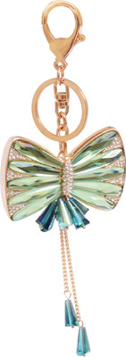

Babies Bloom Green Luxury Crystal bowknot Rhinestone Charm And Bag accessory Key Chain