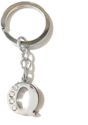 

Anishop Alphabet Q Chrome Metal Finish Keyring Key Chain(Silver)