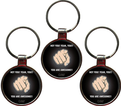 

QuoteSutra You are Awesome Set of 3 Metal Key Chain