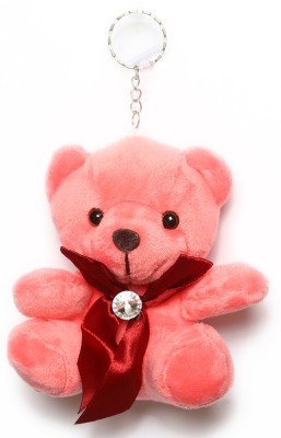 

Lotus E BIG PEACH TEDDY BROWN BOW Key Chain