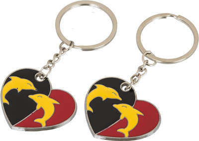 

Gadge Gadge Heart Shape In Red And Black Color Key Chain