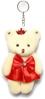 

Lotus E CREAM GIRL TEDDY WITH RED SKIRT Key Chain