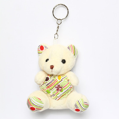 

LOTUS E TEDDY WHITE WITH FLOWER HEART Key Chain