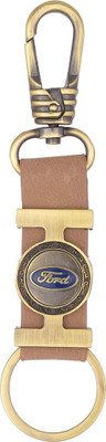 

Kairos Premium Ford Brown Leather with Hook Key Chain