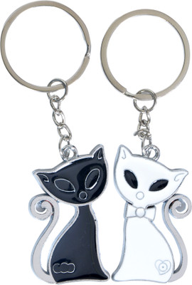 

Ryka Collection Black n White Cat couple Keychain Key Chain