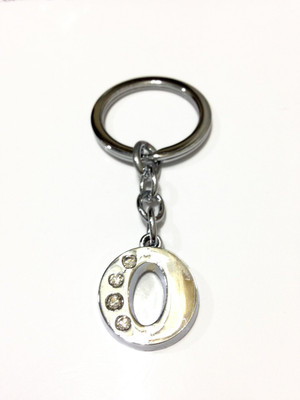 

CTW Fashion Alphabet O Chrome Metal Finish Keyring Key Chain(Silver)