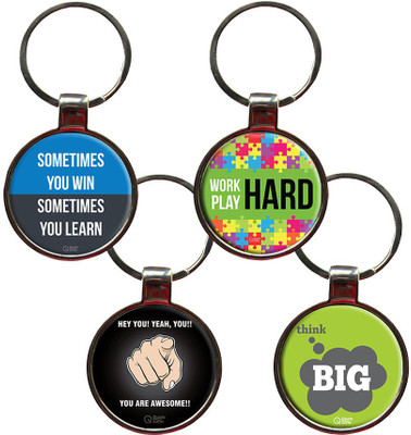 

QuoteSutra Inspiration Set of 4 Quote Metal Key Chains Key Chain