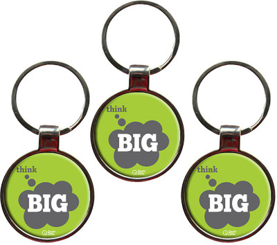 

QuoteSutra Think Big Quote Set of 3 Metal Key Chain