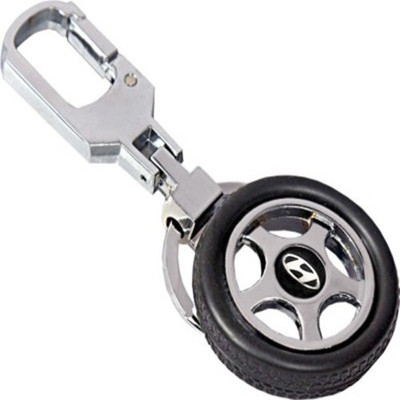 Knowket Honda Logo Type Premium Quality Rotating Wheel Tyre Keyring Metal Locking Key Chain