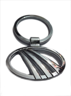 ADITYA TRADERS Metal Mahindra Logo Key Chain(Silver)