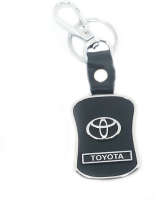 

City Choice Toyota Lether & Metal Locking Key Chain(Black, Silver)