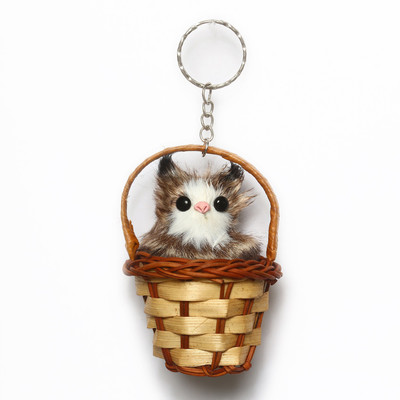 

Lotus E BIG BASKET BROWN KITTEN Key Chain
