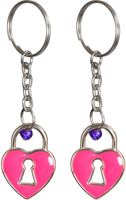 

SME JAIPUR Lock Heart-Pink Key Chain