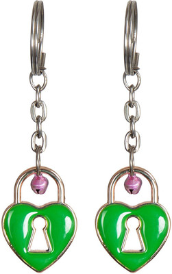 

SME JAIPUR Lock Heart-Green Key Chain