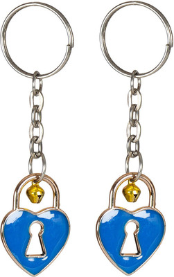 

SME JAIPUR Heart Lock-Blue Key Chain