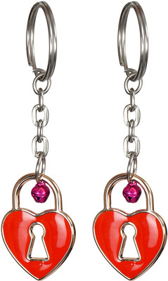

SME JAIPUR Lock Red Heart Key Chain