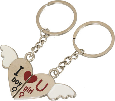 

Gadge Gadge I Love Boy Girl Keychain For Couple Key Chain