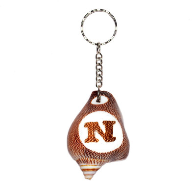 

Real Seed Alphabet N Embossed in Premium Quality Shankh Key Chain