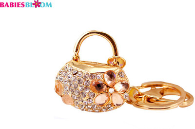 

Babies Bloom Trendy Mini Design Rhinestone Flower Handbag Key Chain