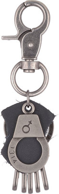 

Kairos High Quality Handcuff Black Leather 5 Key Holding Hook Key Chain
