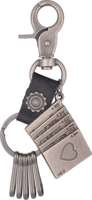 

Kairos High Quality Playing Cards Black Leather 5 Key Holding Hook Key Chain