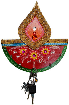 64% OFF on eCraftIndia Papier-Mache Floral Tilak Design 5 Hooks Wood Key Holder(5 Hooks, Red, Pink, Gold, Green) 64% OFF on eCraftIndia Papier-Mache Floral Tilak Design 5 Hooks Wood Key Holder(5 Hooks, Red, Pink, Gold, Green)