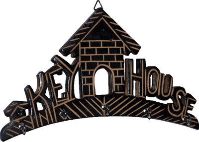 57% OFF on Indoart Wood Key Holder(5 Hooks, Black, Brown) 57% OFF on Indoart Wood Key Holder(5 Hooks, Black, Brown)