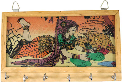 58% OFF on R S Jewels Rajasthani Ladies Gemstone Painting Wall Wooden Key Holder(6 Hooks, Multicolor) 58% OFF on R S Jewels Rajasthani Ladies Gemstone Painting Wall Wooden Key Holder(6 Hooks, Multicolor)