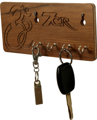 7CR OM-101 WB Wood Key Holder(4 Hooks)