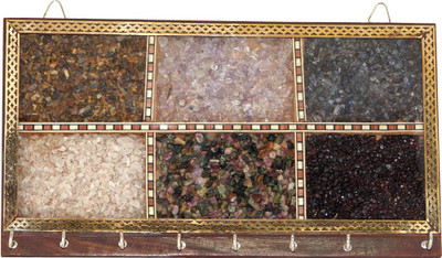 51% OFF on R S Jewels Rajasthani Ladies Gemstone Painting Wood Key Holder(8 Hooks, Multicolor)