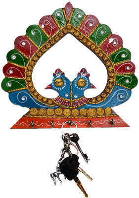 69% OFF on eCraftIndia Papier-Mache Heart Shape Peococks 5 Hooks Wooden Key Holder(5 Hooks, Blue, Red, Green) 69% OFF on eCraftIndia Papier-Mache Heart Shape Peococks 5 Hooks Wooden Key Holder(5 Hooks, Blue, Red, Green)