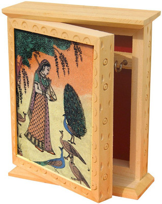 38% OFF on Handicrafts Paradise Wooden, Glass, Stoneware Key Holder(2 Hooks, Multicolor)