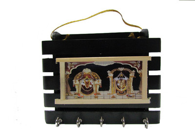 20% OFF on SC Handicrafts Wood Key Holder(5 Hooks, Black) 20% OFF on SC Handicrafts Wood Key Holder(5 Hooks, Black)