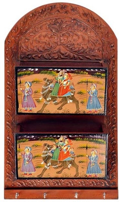 Rastogi Handicrafts Wood Key Holder(4 Hooks) Rastogi Handicrafts Wood Key Holder(4 Hooks)