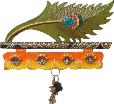 65% OFF on eCraftIndia Mor Pankhi Paper Key Holder(5 Hooks, Multicolor) 65% OFF on eCraftIndia Mor Pankhi Paper Key Holder(5 Hooks, Multicolor)