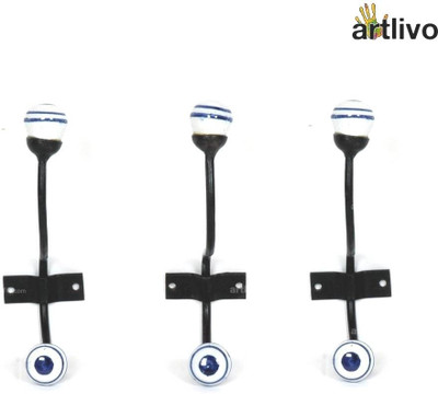 16% OFF on Artlivo Set of three Hooks Ceramic Key Holder(3 Hooks, Black) 16% OFF on Artlivo Set of three Hooks Ceramic Key Holder(3 Hooks, Black)