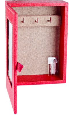 Eco-Leatherette KHS.D.Pink Cotton Key Holder(3 Hooks) Eco-Leatherette KHS.D.Pink Cotton Key Holder(3 Hooks)