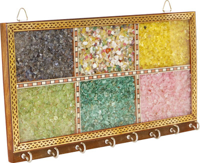 49% OFF on R S Jewels Rajasthani Ladies Gemstone Painting Wood Key Holder(8 Hooks, Multicolor)