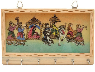 Gaura Art & Crafts Marble Key Holder(6 Hooks)
