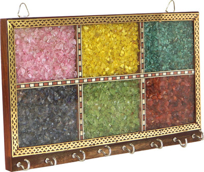 51% OFF on R S Jewels Rajasthani Ladies Gemstone Painting Wood Key Holder(8 Hooks, Multicolor)