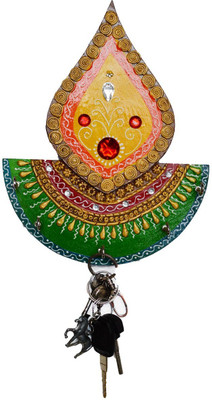 60% OFF on eCraftIndia Papier-Mache Embossed Tilak Design 5 Hooks Wood Key Holder(5 Hooks, Green, Gold, Yellow) 60% OFF on eCraftIndia Papier-Mache Embossed Tilak Design 5 Hooks Wood Key Holder(5 Hooks, Green, Gold, Yellow)