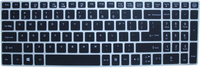

Saco Silicone Chiclet Protector Cover Fit for Acer E5-573 Notebook Laptop Keyboard Skin(Black, Transparent)