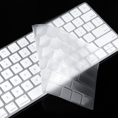 Saco Ultra Thin Clear Soft TPU Cover for Apple Magic US version Desktop Keyboard Skin(Transparent)